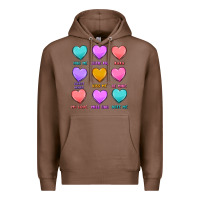 Chestnut valentine's day candy hearts Premium Hoodie - MaliasSmallBusiness