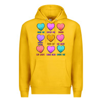Lemon valentine's day candy hearts Premium Hoodie - MaliasSmallBusiness
