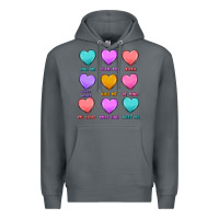 Rock valentine's day candy hearts Premium Hoodie - MaliasSmallBusiness