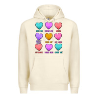 Sandshell valentine's day candy hearts Premium Hoodie - MaliasSmallBusiness