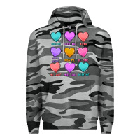 Slate Camo valentine's day candy hearts Premium Hoodie - MaliasSmallBusiness