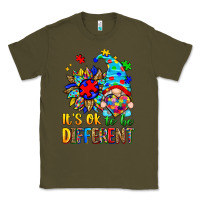 Army Green it's ok to be different autism gnome Classic Tee - Zillion Design Studio