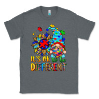 Charcoal Heather it's ok to be different autism gnome Classic Tee - Zillion Design Studio
