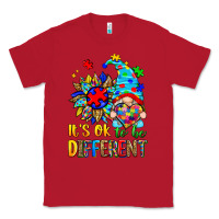 Red it's ok to be different autism gnome Classic Tee - Zillion Design Studio
