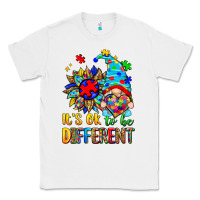 White it's ok to be different autism gnome Classic Tee - Zillion Design Studio