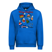 Cobalt Merry Christmas Urban Hoodie - MaliasSmallBusiness