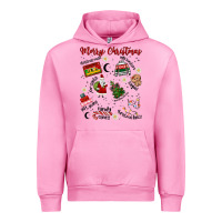 Fuchsia Pink Merry Christmas Urban Hoodie - MaliasSmallBusiness
