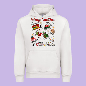 Merry Christmas Urban Hoodie Designed By Maliassmallbusiness