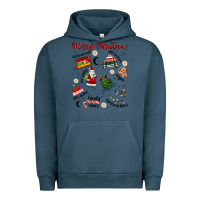 Pigment Midnight Navy Merry Christmas Urban Hoodie - MaliasSmallBusiness