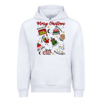 White Merry Christmas Urban Hoodie - MaliasSmallBusiness