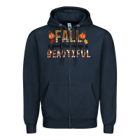 Navy Fall Zipper Hoodie - CowhideDigitalArt