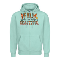 Seafoam Fall Zipper Hoodie - CowhideDigitalArt