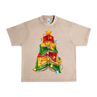 French Oak christmas book tree Urban Heavy Tee - Zillion Design Studio