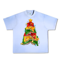 Grape Ice christmas book tree Urban Heavy Tee - Zillion Design Studio