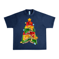 Navy christmas book tree Urban Heavy Tee - Zillion Design Studio