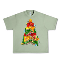 Oil Green christmas book tree Urban Heavy Tee - Zillion Design Studio
