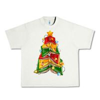 Pistachio christmas book tree Urban Heavy Tee - Zillion Design Studio