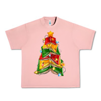 Salmon christmas book tree Urban Heavy Tee - Zillion Design Studio