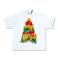 White christmas book tree Urban Heavy Tee - Zillion Design Studio
