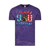 Cloud Purple thank you veteran Vintage Tee - MaliasSmallBusiness