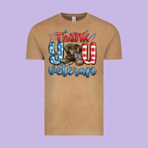 Thank You Veteran Vintage Tee Designed By Maliassmallbusiness