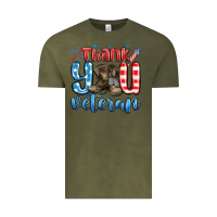 Vintage Olive thank you veteran Vintage Tee - MaliasSmallBusiness