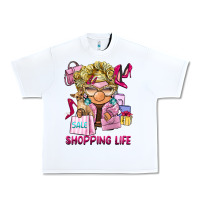 White shopping life  gnome Urban Heavy Tee - BarkalooDesign