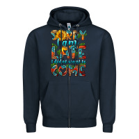 Navy sorry i am late i didnt want to come Zipper Hoodie - HRA Design Shop