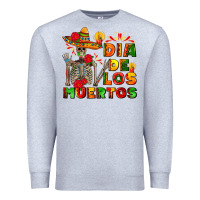 Heather Grey dia de los muertos Premium Sweatshirt - AdoDesignShop