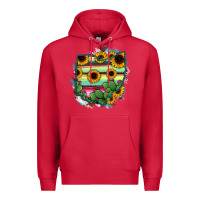 Cardinal Ohio Map Sunflower Cactus Serape Premium Hoodie - RanaPortraitStore