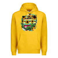 Lemon Ohio Map Sunflower Cactus Serape Premium Hoodie - RanaPortraitStore
