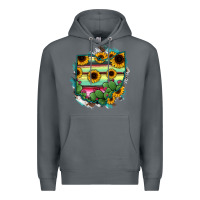 Rock Ohio Map Sunflower Cactus Serape Premium Hoodie - RanaPortraitStore
