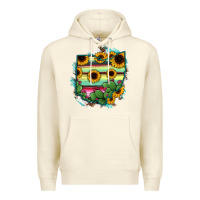 Sandshell Ohio Map Sunflower Cactus Serape Premium Hoodie - RanaPortraitStore