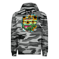 Slate Camo Ohio Map Sunflower Cactus Serape Premium Hoodie - RanaPortraitStore
