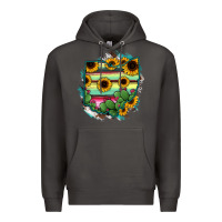 Smoke Ohio Map Sunflower Cactus Serape Premium Hoodie - RanaPortraitStore
