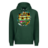 Sports Green Ohio Map Sunflower Cactus Serape Premium Hoodie - RanaPortraitStore