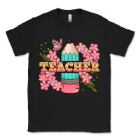 Black teacher floral pencil Classic Tee - BundleAndBundleShop