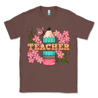 Chestnut teacher floral pencil Classic Tee - BundleAndBundleShop