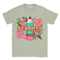 Matcha teacher floral pencil Classic Tee - BundleAndBundleShop