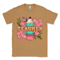Toasted Coconut teacher floral pencil Classic Tee - BundleAndBundleShop