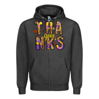 Charcoal Heather give thanks Zipper Hoodie - CowhideDigitalArt