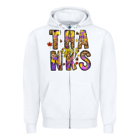 White give thanks Zipper Hoodie - CowhideDigitalArt