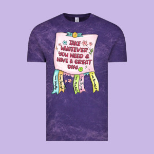 Take Whatever You Need  Have A Great Day Vintage Tee Designed By Maliassmallbusiness