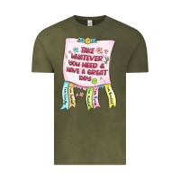 Vintage Olive take whatever you need  have a great day Vintage Tee - MaliasSmallBusiness