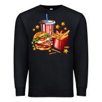 Black hamburger potatoes and coke Premium Sweatshirt - AdoDesignShop