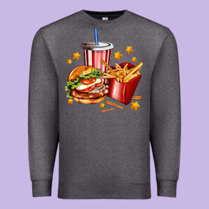 Hamburger Potatoes And Coke Premium Sweatshirt Designed By Adodesignshop