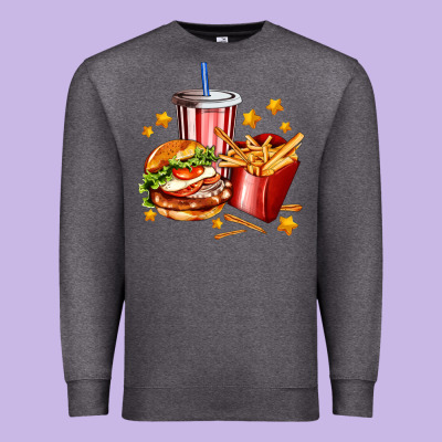 Hamburger Potatoes And Coke Premium Sweatshirt Designed By Adodesignshop