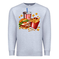 Heather Grey hamburger potatoes and coke Premium Sweatshirt - AdoDesignShop