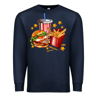 Navy hamburger potatoes and coke Premium Sweatshirt - AdoDesignShop