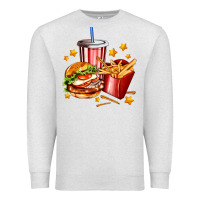 Oatmeal Heather hamburger potatoes and coke Premium Sweatshirt - AdoDesignShop